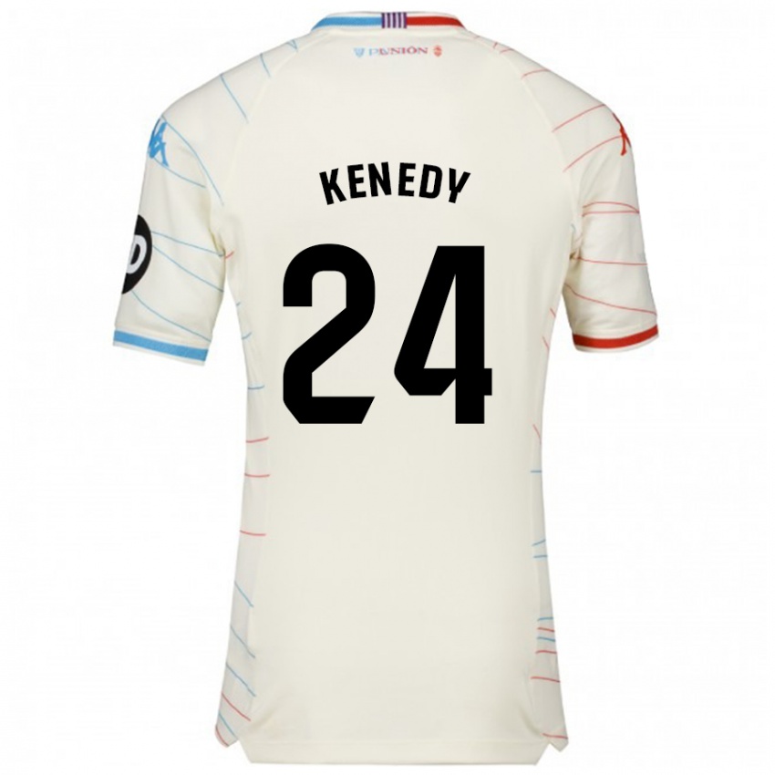 Kinder Kenedy #24 Weiß Rot Blau Auswärtstrikot Trikot 2024/25 T-Shirt Österreich