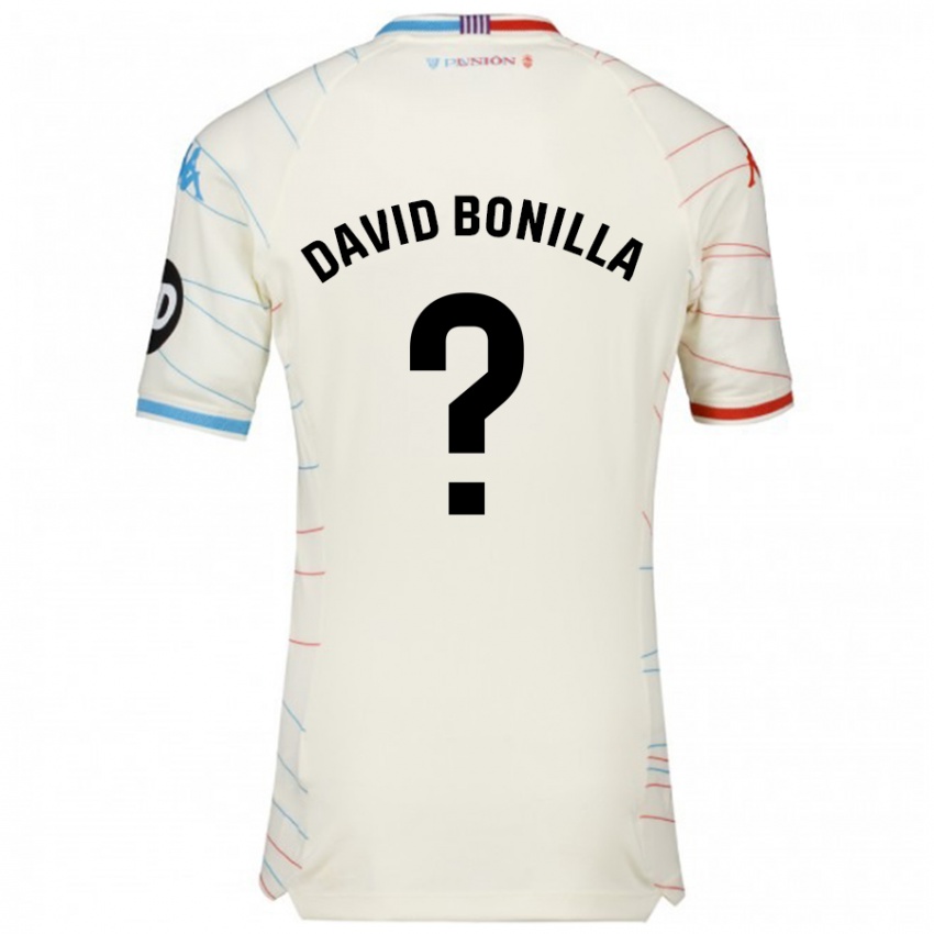 Kinder Juan David Bonilla #0 Weiß Rot Blau Auswärtstrikot Trikot 2024/25 T-Shirt Österreich