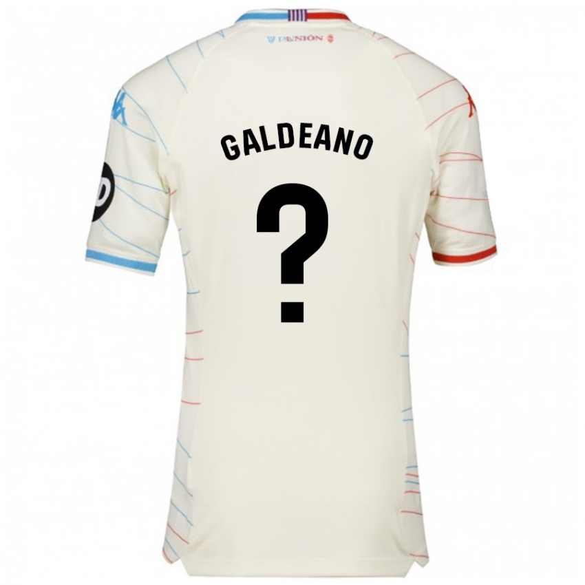 Kinder Alejandro Galdeano #0 Weiß Rot Blau Auswärtstrikot Trikot 2024/25 T-Shirt Österreich