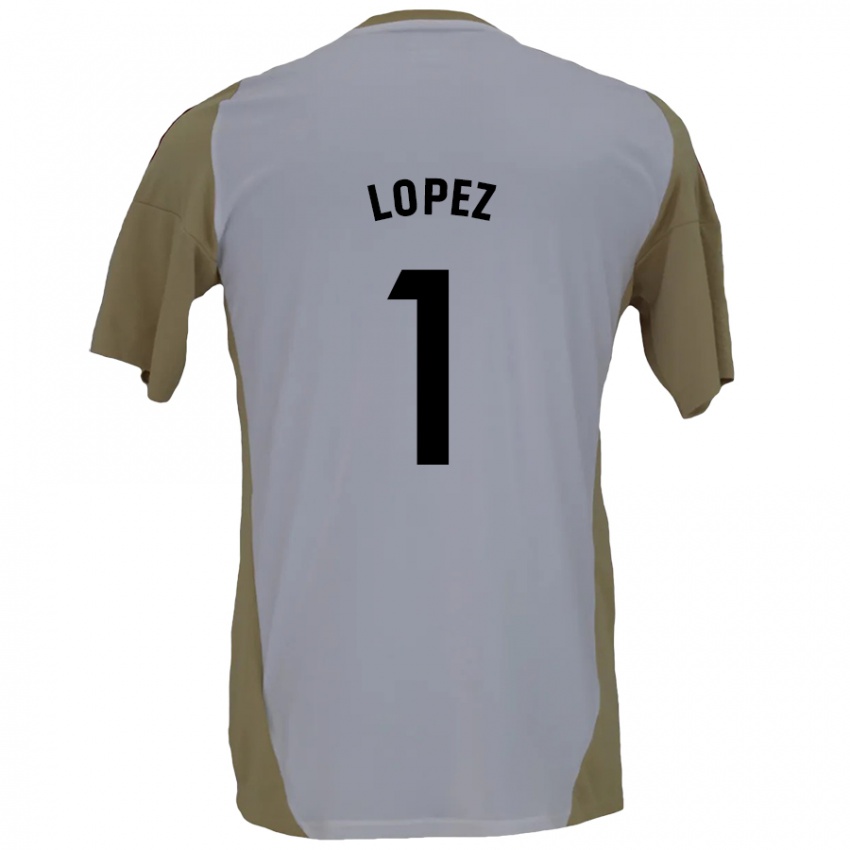 Kinder Luis López #1 Braunweiß Auswärtstrikot Trikot 2024/25 T-Shirt Österreich