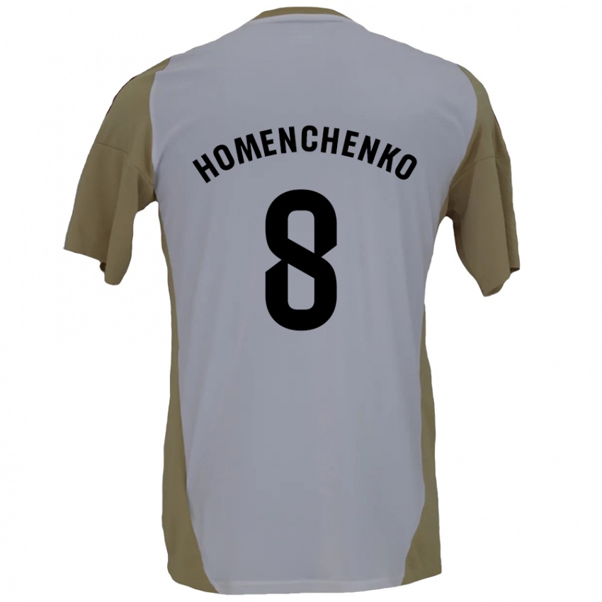 Kinder Santiago Homenchenko #8 Braunweiß Auswärtstrikot Trikot 2024/25 T-Shirt Österreich