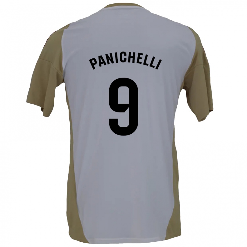 Kinder Joaquín Panichelli #9 Braunweiß Auswärtstrikot Trikot 2024/25 T-Shirt Österreich