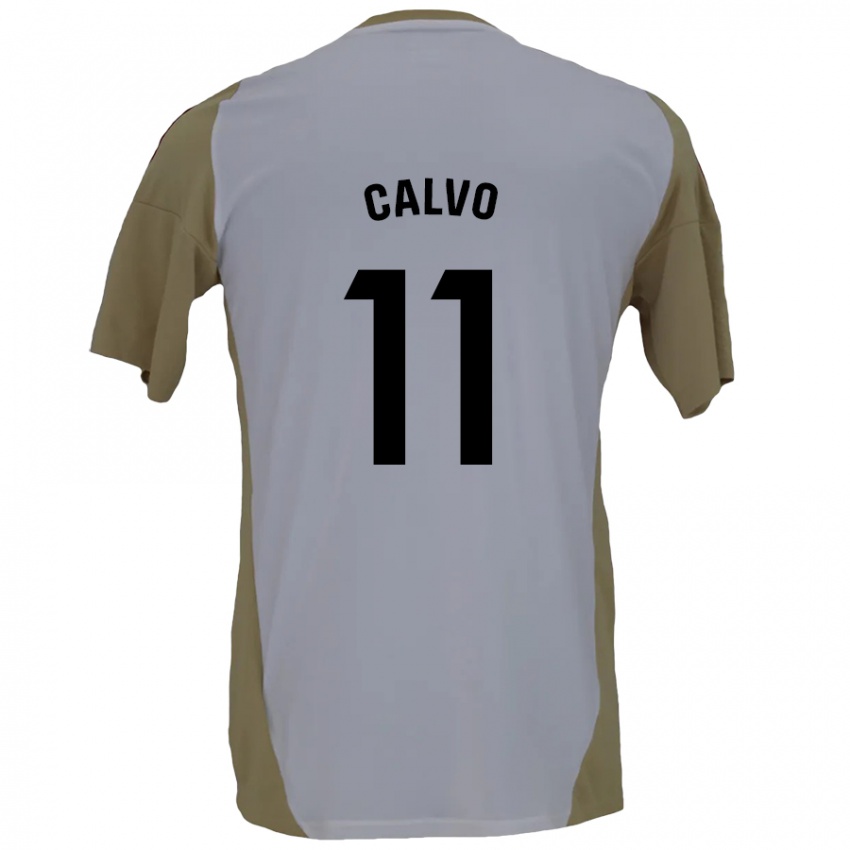 Kinder Álex Calvo #11 Braunweiß Auswärtstrikot Trikot 2024/25 T-Shirt Österreich