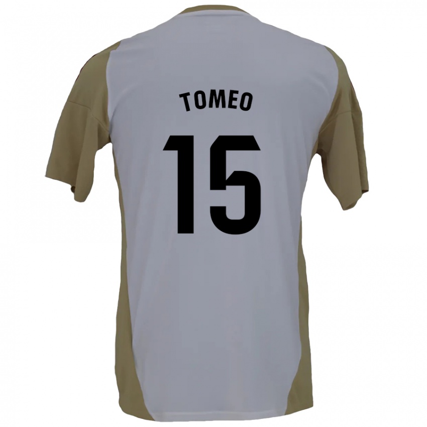 Kinder Pablo Tomeo #15 Braunweiß Auswärtstrikot Trikot 2024/25 T-Shirt Österreich