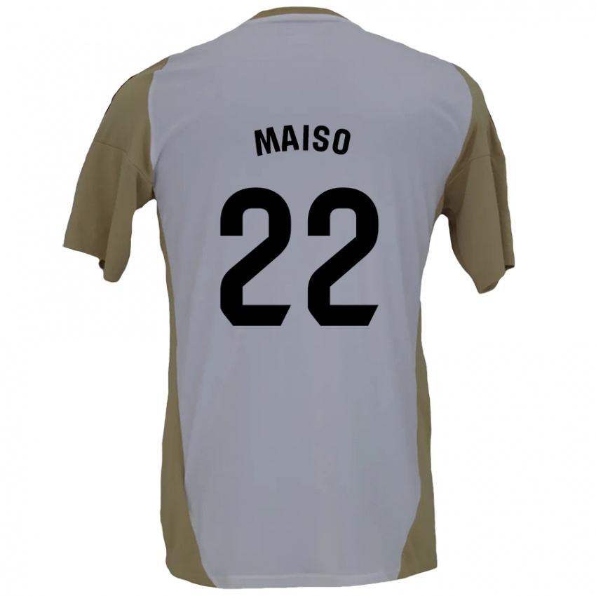 Kinder Álvaro Maiso #22 Braunweiß Auswärtstrikot Trikot 2024/25 T-Shirt Österreich