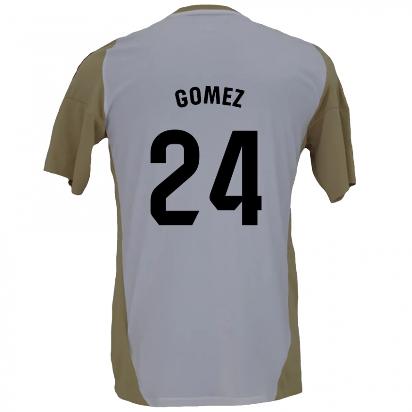 Kinder Jonathan Gómez #24 Braunweiß Auswärtstrikot Trikot 2024/25 T-Shirt Österreich