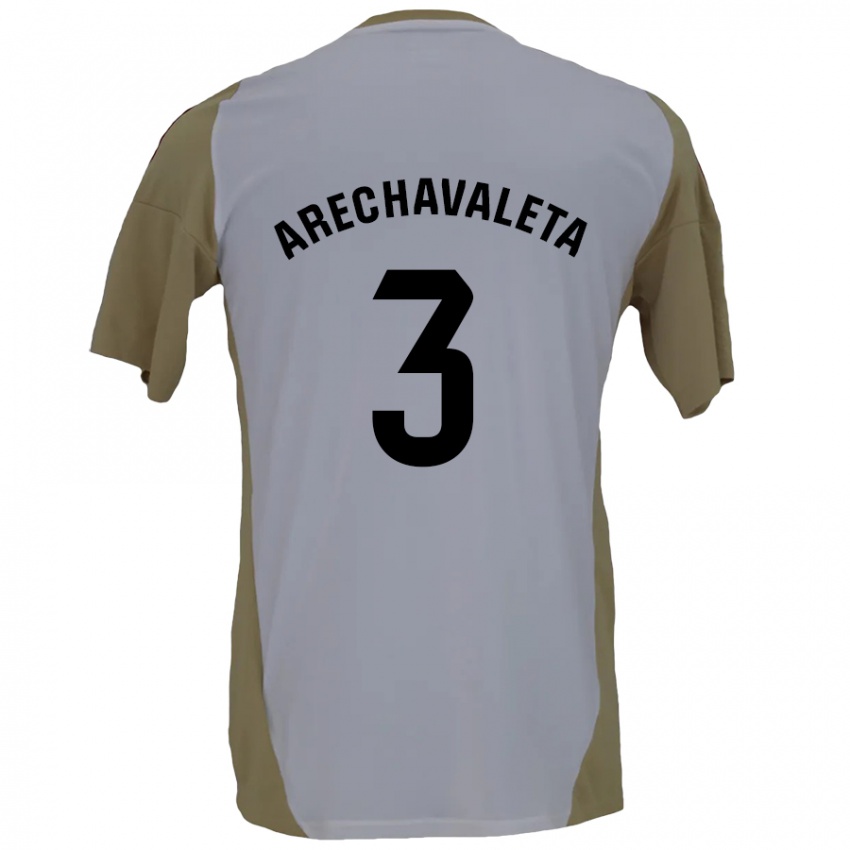 Kinder Jorge Arechavaleta #3 Braunweiß Auswärtstrikot Trikot 2024/25 T-Shirt Österreich