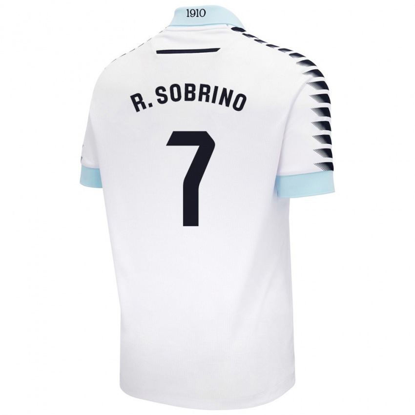 Kinder Ruben Sobrino #7 Weiß Blau Auswärtstrikot Trikot 2024/25 T-Shirt Österreich