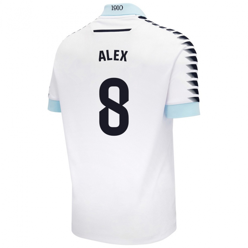 Kinder Álex Fernández #8 Weiß Blau Auswärtstrikot Trikot 2024/25 T-Shirt Österreich