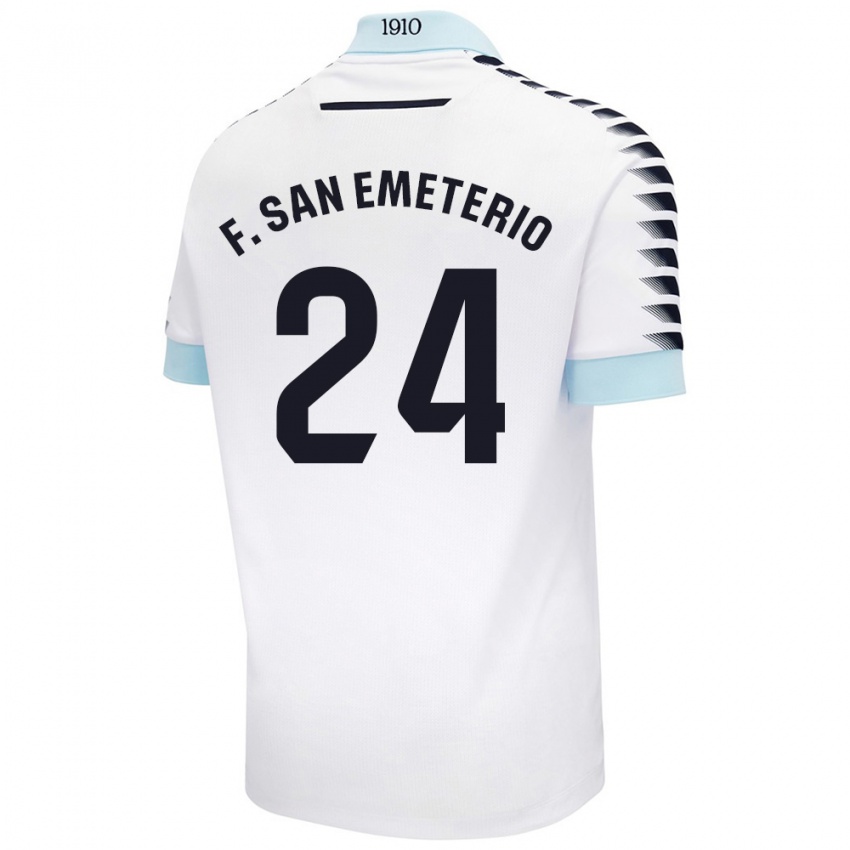 Kinder Fede San Emeterio #24 Weiß Blau Auswärtstrikot Trikot 2024/25 T-Shirt Österreich