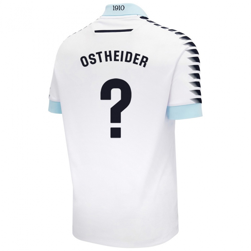 Kinder Joachim Ostheider #0 Weiß Blau Auswärtstrikot Trikot 2024/25 T-Shirt Österreich