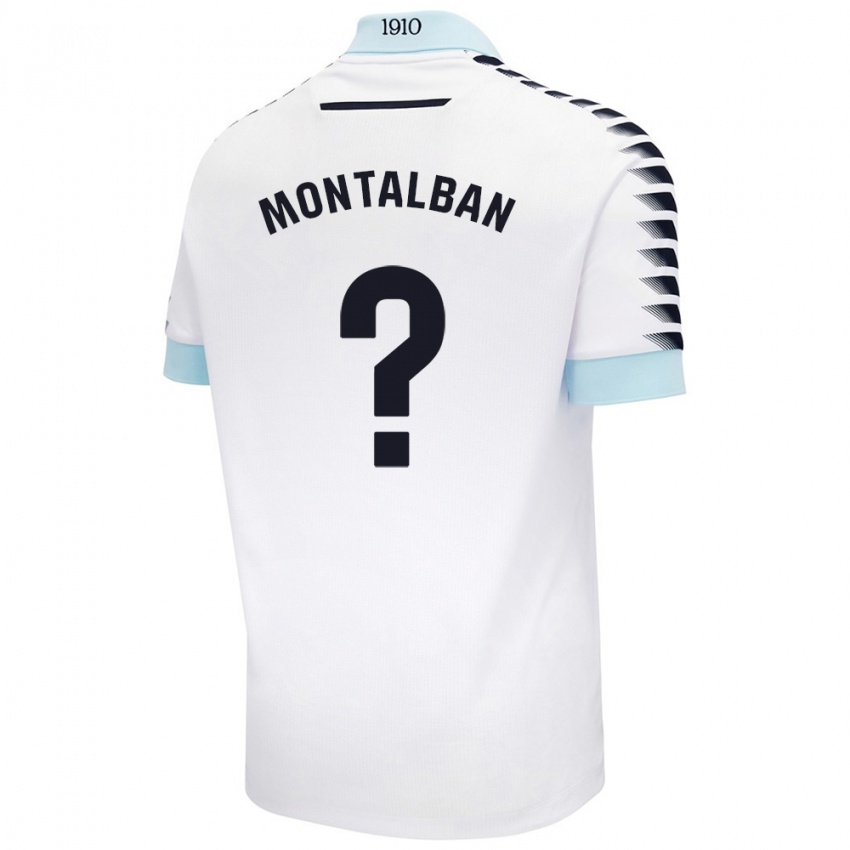 Kinder Sergio Montalbán #0 Weiß Blau Auswärtstrikot Trikot 2024/25 T-Shirt Österreich