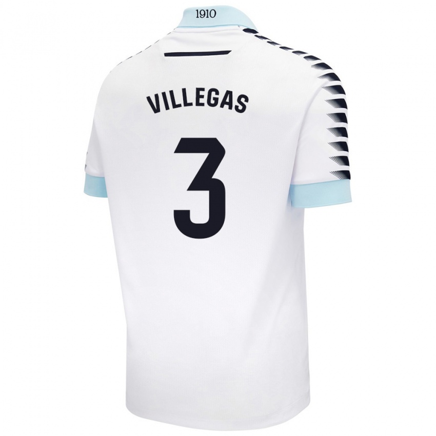 Kinder Virginia Villegas Rico #3 Weiß Blau Auswärtstrikot Trikot 2024/25 T-Shirt Österreich