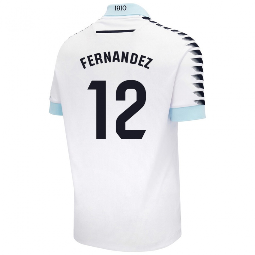 Kinder Sandra Fernández León #12 Weiß Blau Auswärtstrikot Trikot 2024/25 T-Shirt Österreich