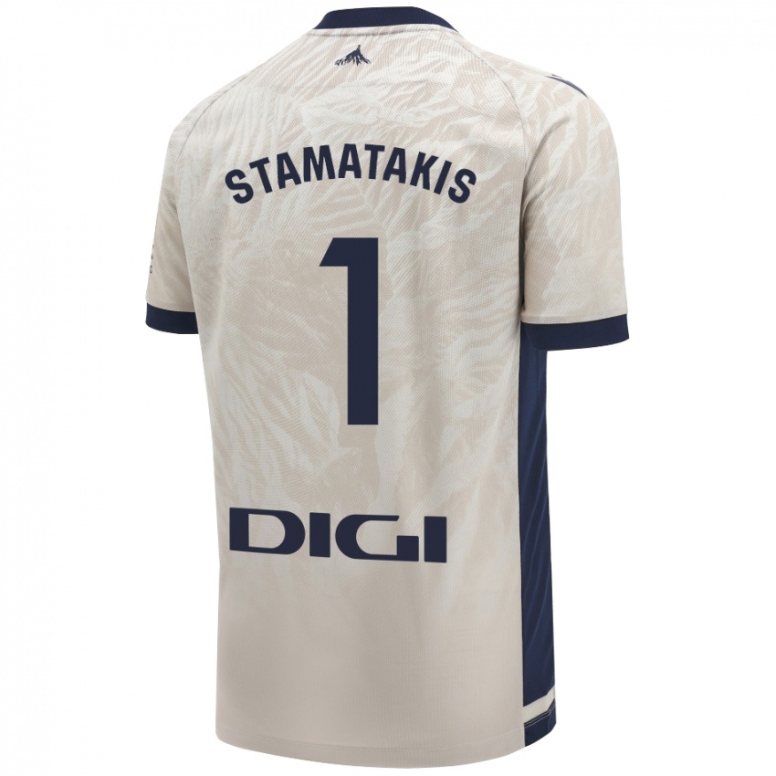 Kinder Dimitrios Stamatakis #1 Hellgrau Auswärtstrikot Trikot 2024/25 T-Shirt Österreich