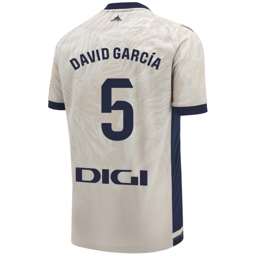 Kinder David García #5 Hellgrau Auswärtstrikot Trikot 2024/25 T-Shirt Österreich