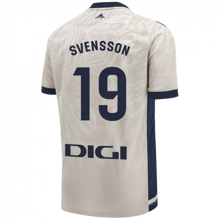 Kinder Max Svensson #19 Hellgrau Auswärtstrikot Trikot 2024/25 T-Shirt Österreich