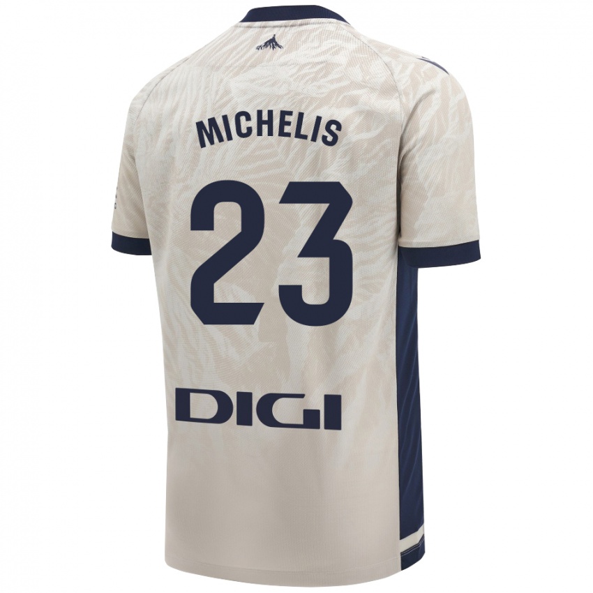 Kinder Nikolaos Michelis #23 Hellgrau Auswärtstrikot Trikot 2024/25 T-Shirt Österreich