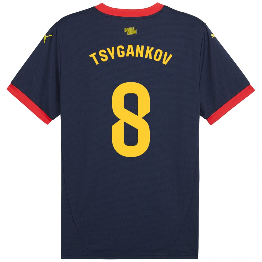 Kinder Viktor Tsygankov #8 Marinerot Auswärtstrikot Trikot 2024/25 T-Shirt Österreich