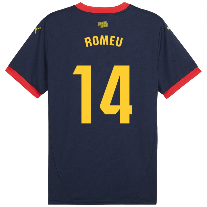 Kinder Oriol Romeu #14 Marinerot Auswärtstrikot Trikot 2024/25 T-Shirt Österreich