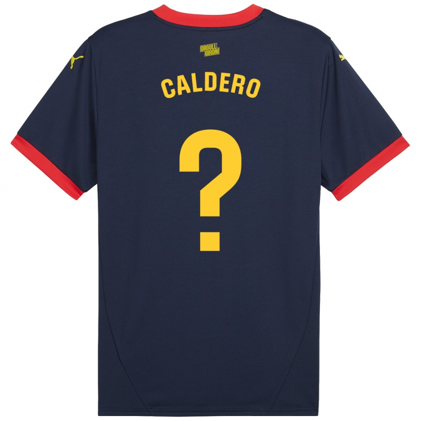 Kinder Nil Caldero #0 Marinerot Auswärtstrikot Trikot 2024/25 T-Shirt Österreich