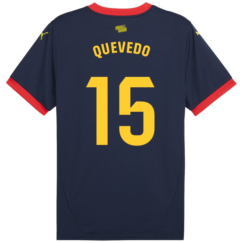 Kinder Erik Quevedo #15 Marinerot Auswärtstrikot Trikot 2024/25 T-Shirt Österreich