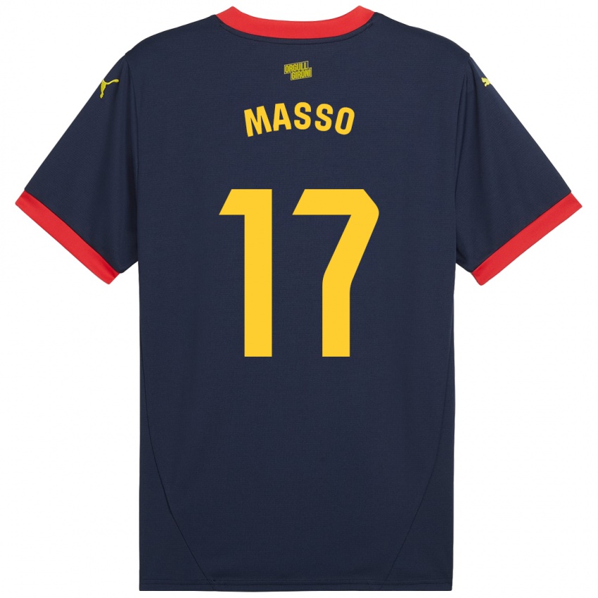 Kinder Ainoa Massó #17 Marinerot Auswärtstrikot Trikot 2024/25 T-Shirt Österreich