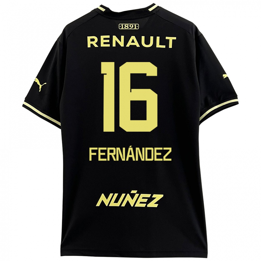 Kinder Adrián Fernández #16 Schwarz Gelb Auswärtstrikot Trikot 2024/25 T-Shirt Österreich