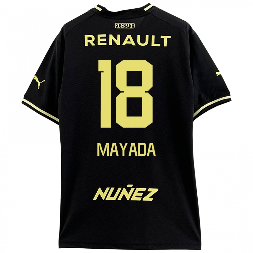 Kinder Camilo Mayada #18 Schwarz Gelb Auswärtstrikot Trikot 2024/25 T-Shirt Österreich