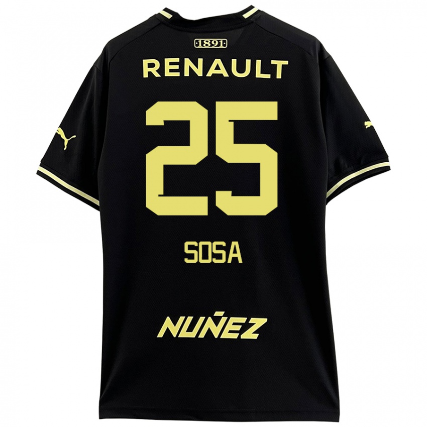 Kinder Ignacio Sosa #25 Schwarz Gelb Auswärtstrikot Trikot 2024/25 T-Shirt Österreich