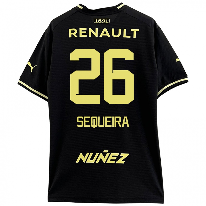 Kinder Leonardo Sequeira #26 Schwarz Gelb Auswärtstrikot Trikot 2024/25 T-Shirt Österreich