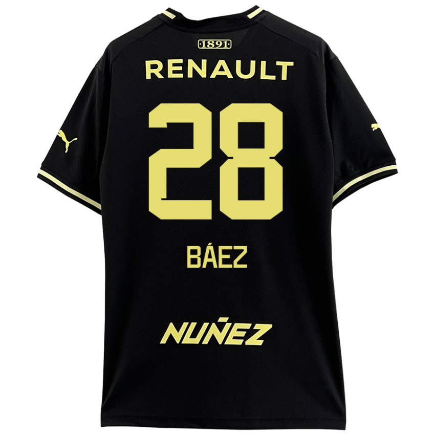 Kinder Jaime Báez #28 Schwarz Gelb Auswärtstrikot Trikot 2024/25 T-Shirt Österreich