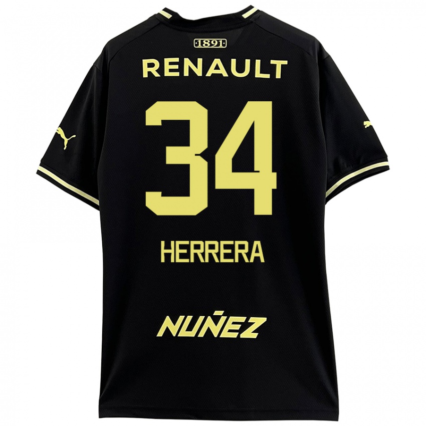 Kinder Nahuel Herrera #34 Schwarz Gelb Auswärtstrikot Trikot 2024/25 T-Shirt Österreich