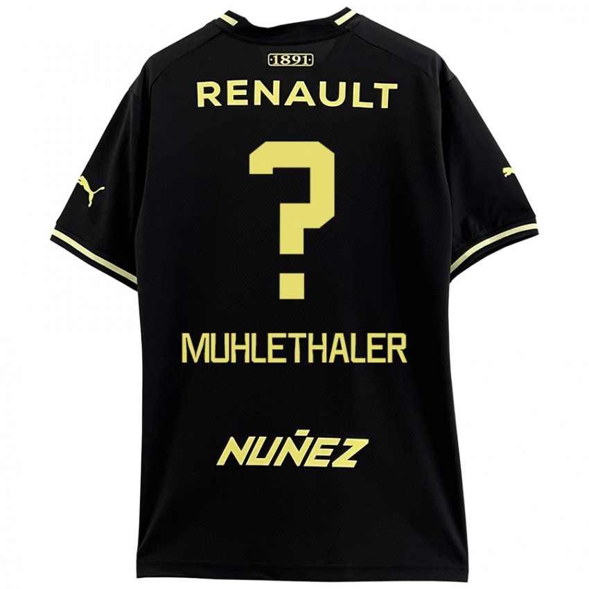 Kinder Stiven Muhlethaler #0 Schwarz Gelb Auswärtstrikot Trikot 2024/25 T-Shirt Österreich