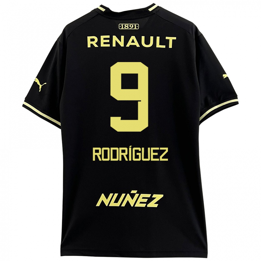 Kinder Agustín Rodríguez #9 Schwarz Gelb Auswärtstrikot Trikot 2024/25 T-Shirt Österreich