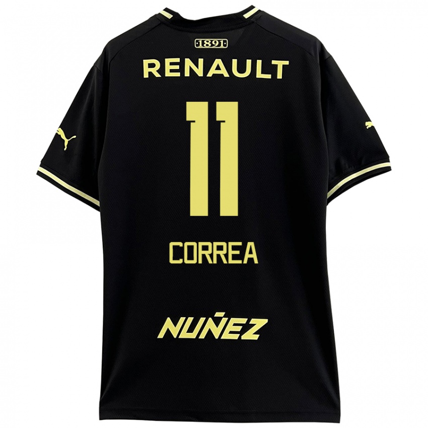 Kinder Franco Correa #11 Schwarz Gelb Auswärtstrikot Trikot 2024/25 T-Shirt Österreich