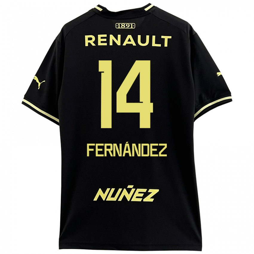 Kinder Faustino Fernández #14 Schwarz Gelb Auswärtstrikot Trikot 2024/25 T-Shirt Österreich