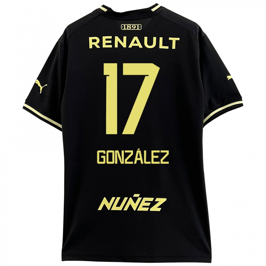 Kinder Luciano González #17 Schwarz Gelb Auswärtstrikot Trikot 2024/25 T-Shirt Österreich