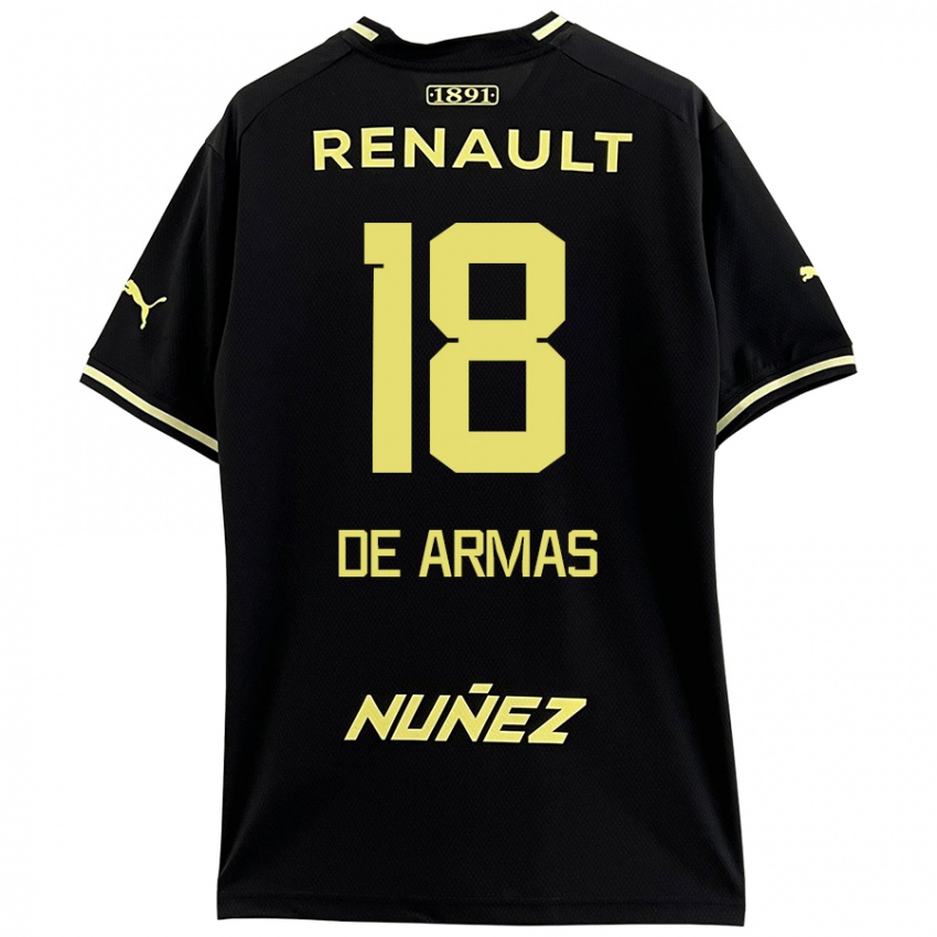 Kinder Nahuel De Armas #18 Schwarz Gelb Auswärtstrikot Trikot 2024/25 T-Shirt Österreich