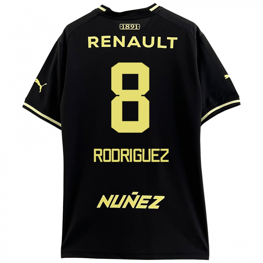 Kinder Sebastián Rodríguez #8 Schwarz Gelb Auswärtstrikot Trikot 2024/25 T-Shirt Österreich