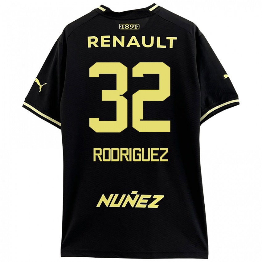 Kinder Randall Rodríguez #32 Schwarz Gelb Auswärtstrikot Trikot 2024/25 T-Shirt Österreich