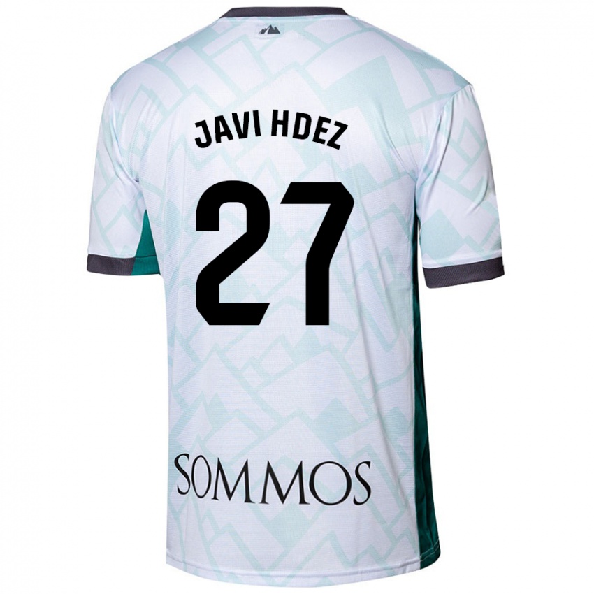 Kinder Javi Hernández #27 Weiß Grün Auswärtstrikot Trikot 2024/25 T-Shirt Österreich