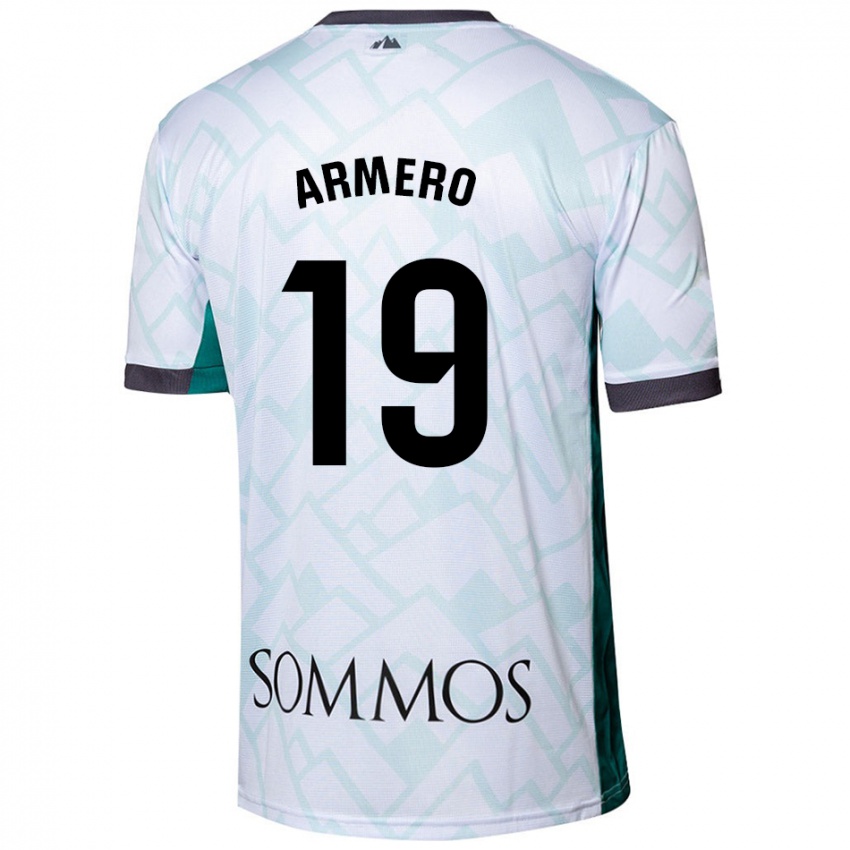 Kinder Sergi Armero #19 Weiß Grün Auswärtstrikot Trikot 2024/25 T-Shirt Österreich