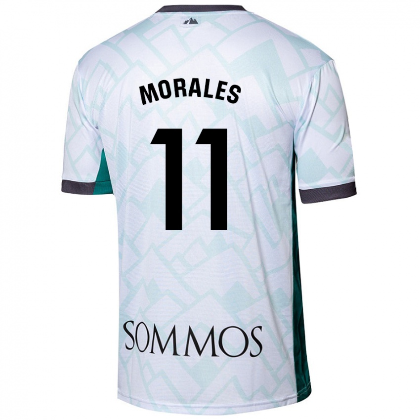 Kinder Carolina Morales #11 Weiß Grün Auswärtstrikot Trikot 2024/25 T-Shirt Österreich