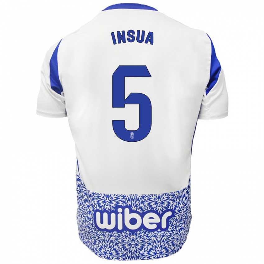 Kinder Pablo Insua #5 Weiß Blau Auswärtstrikot Trikot 2024/25 T-Shirt Österreich