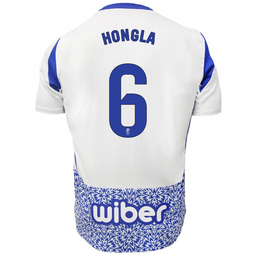 Kinder Martin Hongla #6 Weiß Blau Auswärtstrikot Trikot 2024/25 T-Shirt Österreich