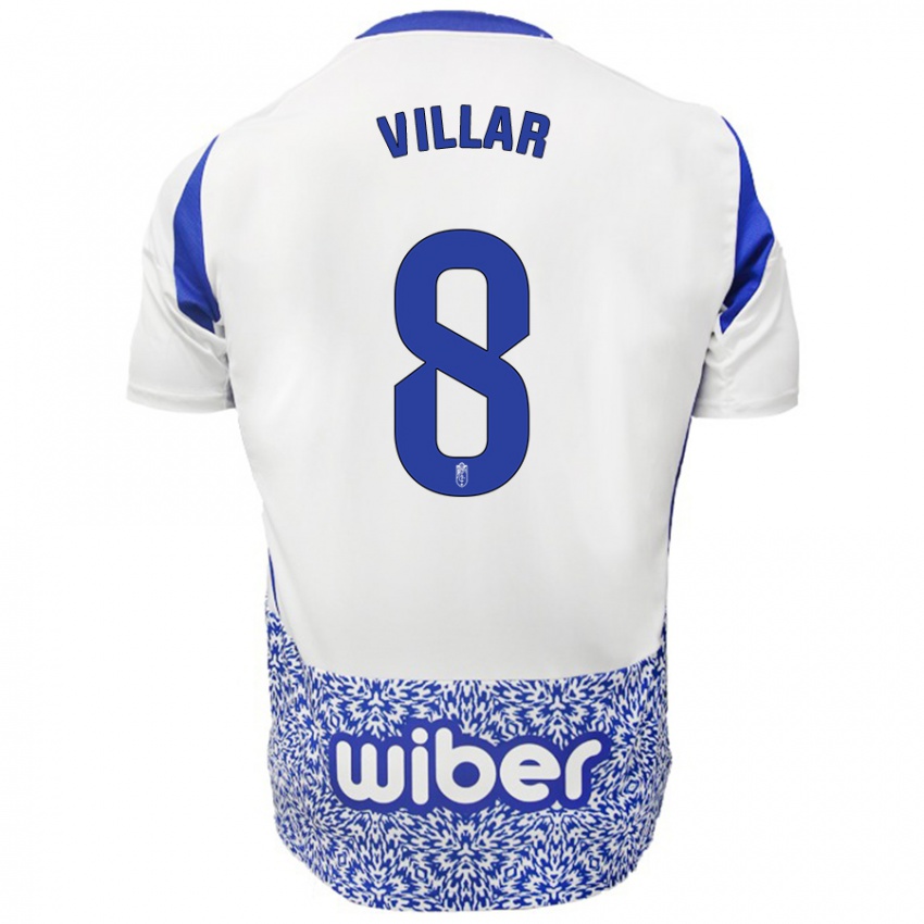 Kinder Gonzalo Villar #8 Weiß Blau Auswärtstrikot Trikot 2024/25 T-Shirt Österreich