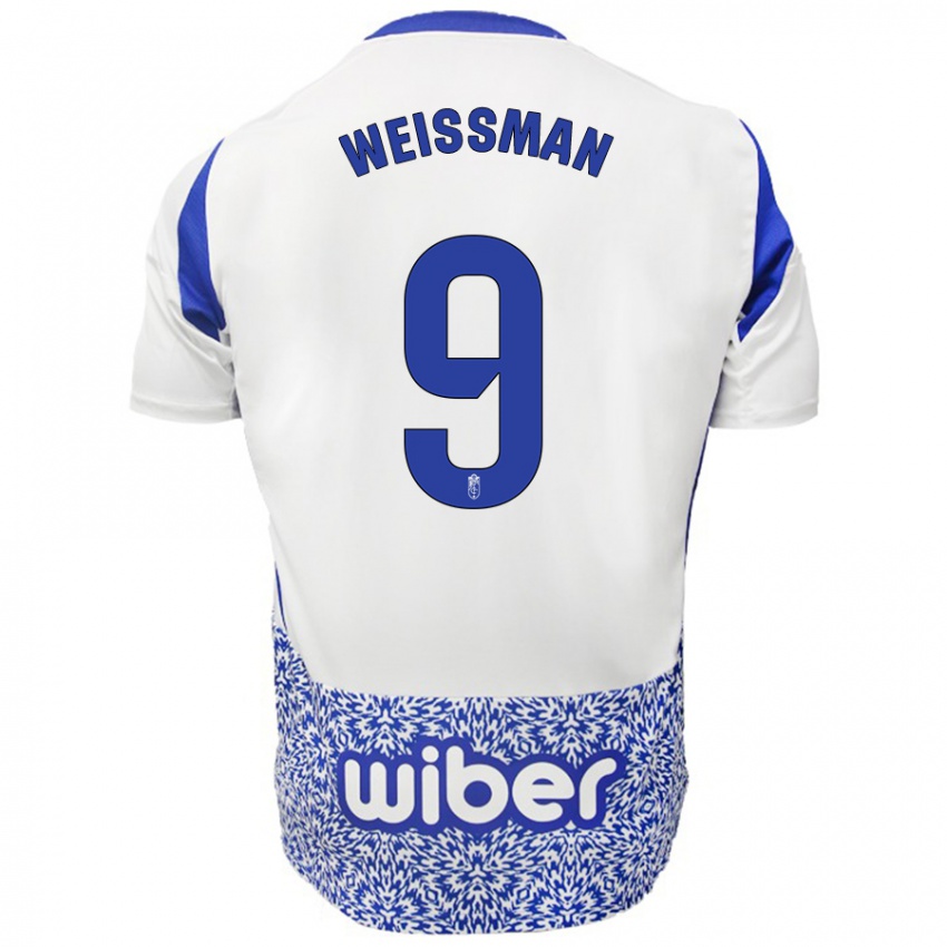 Kinder Shon Weissman #9 Weiß Blau Auswärtstrikot Trikot 2024/25 T-Shirt Österreich