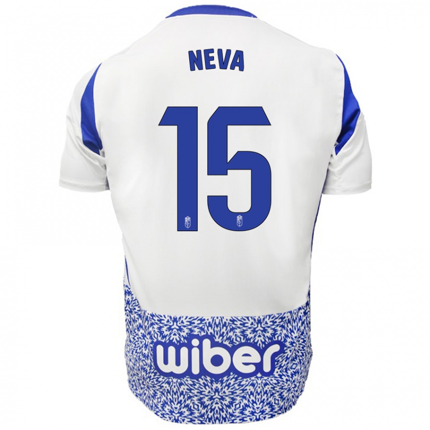 Kinder Carlos Neva #15 Weiß Blau Auswärtstrikot Trikot 2024/25 T-Shirt Österreich