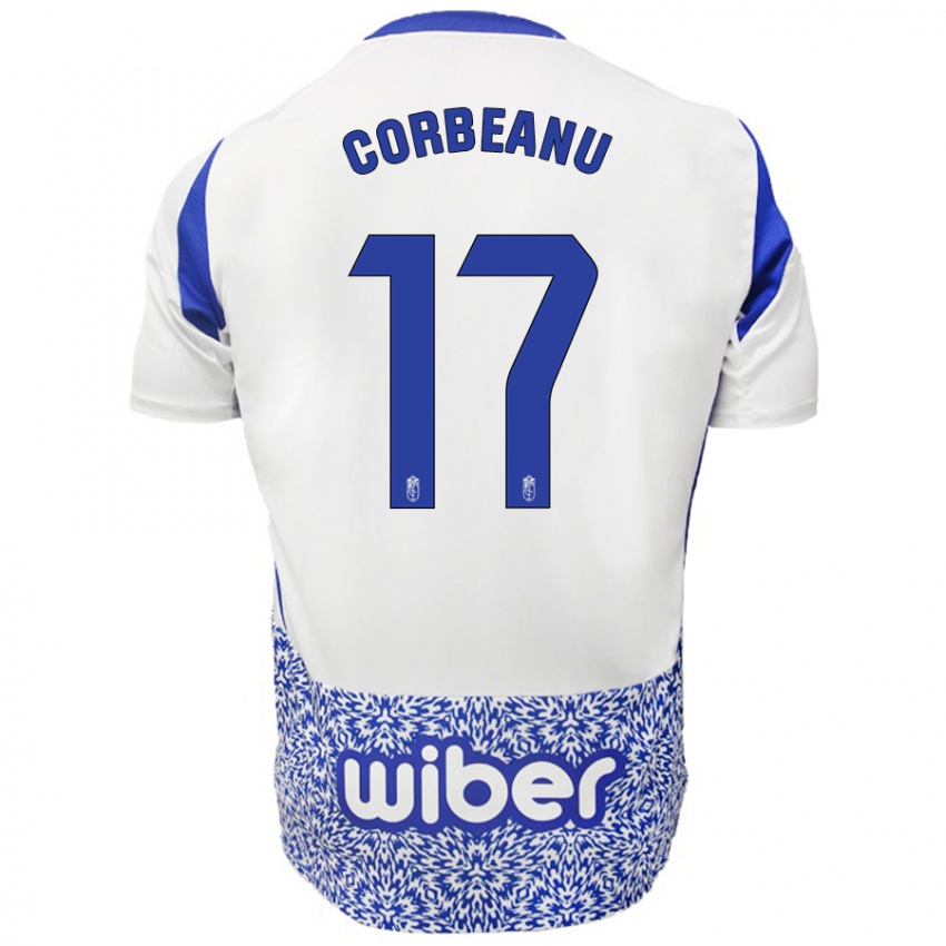 Kinder Theo Corbeanu #17 Weiß Blau Auswärtstrikot Trikot 2024/25 T-Shirt Österreich